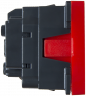 200002 Розетка электрическая 2К+З  для выделения чистого питания с замком (красный)