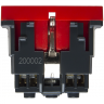 200002 Розетка электрическая 2К+З  для выделения чистого питания с замком (красный)