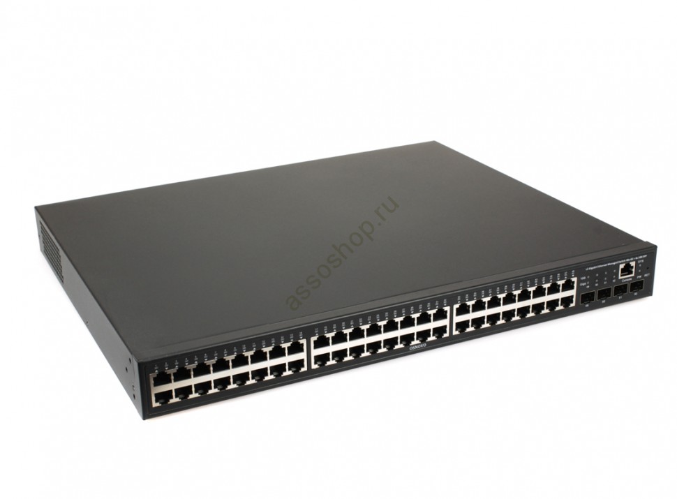 Коммутатор Osnovo SW-48G4X-2L управл.L3, 52порт, 48xGE, 4x10G SFP, грозозащ, PoE до 90W