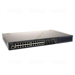 Коммутатор Osnovo SW-8244/LST(370W) управляемый L2+ стекируемый, 28п, 24xGE PoE, 4xGE SFP, грозозащ
