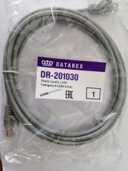 DR-201005 Коммутационный шнур U/UTP категория 6 LSZH 0,5 м, серый