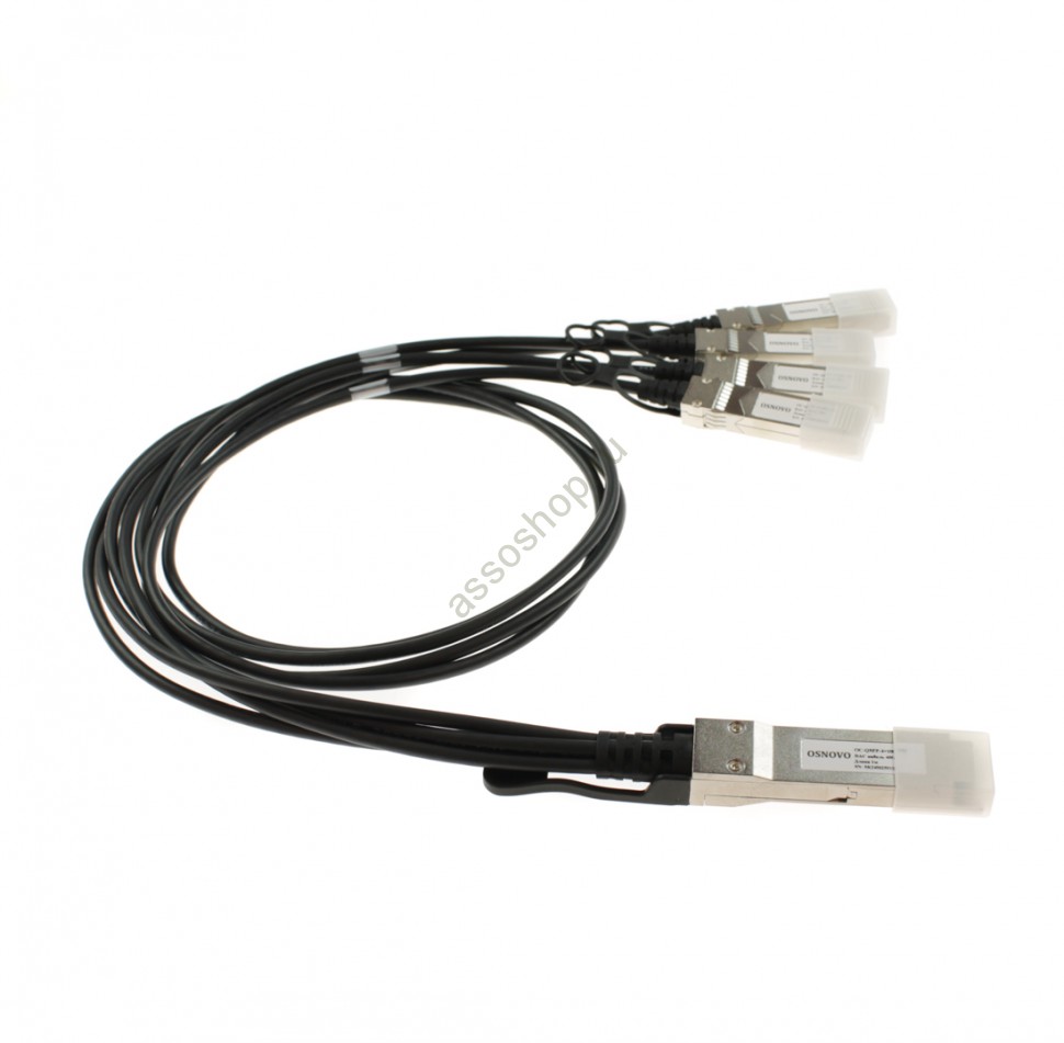 Кабель DAC QSFP Osnovo OC-QSFP-4x10G-1M, объединительный для 4х10G, 40 Гбит/c, 1м