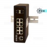 Коммутатор Osnovo SW-70802/IL управляемый L2+ пром.исп, 10п, 8xGE RJ45, 2xGE SFP, без БП, грозозащ