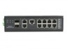Коммутатор Osnovo SW-80822/ILR, L2+ пром.исп, 12п, 8xGE PoE, 2xGE RJ45, 2xGE SFP, датчик t/h/v