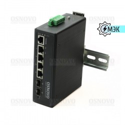 Коммутатор Osnovo SW-80402/IL, L2+ пром.исп, 6п, 4xGE PoE, 2xGE SFP, без БП