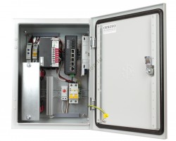 Коммутатор Osnovo OS-34TB1(SW-80402/IL), уличный упр.L2, 6п,PoE,БП,АКБ,автомат,опт.кросс,термостаб