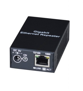 SC&T SR01X повторитель Gigabit Ethernet по витой паре, 120м, каскадный, ESD, БП