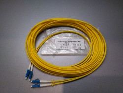 Оптоволоконный патч-корд 9/125, LC-LC UPC, duplex, 3х2 мм, PVC, 10 метров