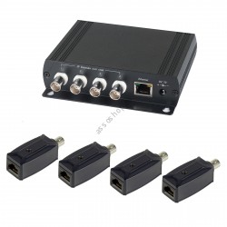 SC&T IP01K комплект для передачи Ethernet по коаксиальному кабелю (1xIP01H+4xIP01)