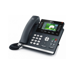 IP-Телефон Yealink SIP-T46S, SIP-телефон, цветной экран, 16 линий, BLF, PoE, GigE, без БП