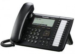 PANASONIC KX-UT136RU-B (черный) SIP телефон, ЖК-дисп 6 стр, HDSP, 2-Ethernet, G.722/G.711, 24 д.кн