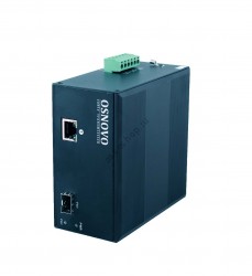 Медиаконвертер Osnovo OMC-1000-11HX/I, 10/100/1000Base-T RJ45 PoE, 1000Base-X SFP,без БП,промышл.исп