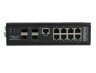 Коммутатор Osnovo SW-80804/ILS(port 90W,300W), L2+ пром.исп, 12п, 8xGE PoE, 4xGE SFP, без БП