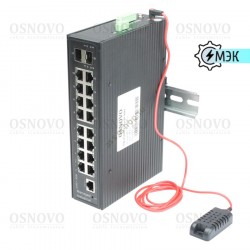 Коммутатор Osnovo SW-81602/ILS(Port 90W,600W), L2+ пром.исп, 18п, 16xGE PoE, 4xGE SFP, без БП