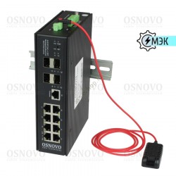 Коммутатор Osnovo SW-80804/ILS(port 90W,720W), L2+ пром.исп, 12п, 8xGE PoE, 4xGE SFP, без БП