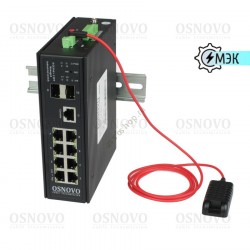 Коммутатор Osnovo SW-80802/ILS(port 90W,300W), L2+ пром.исп, 10п, 8xGE PoE, 2xGE SFP, без БП