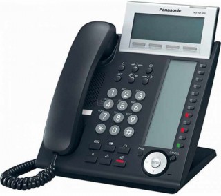 Panasonic IP-телефон KX-NT366RU-B(черный) MGCP, 6строк, 12 DSSх4ЖК-страницы